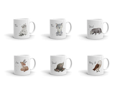 Waldtiere Keramik Tasse